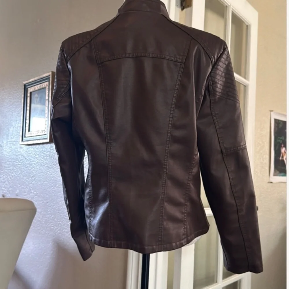 Brown Leather Jacket - Picture 2 of 4